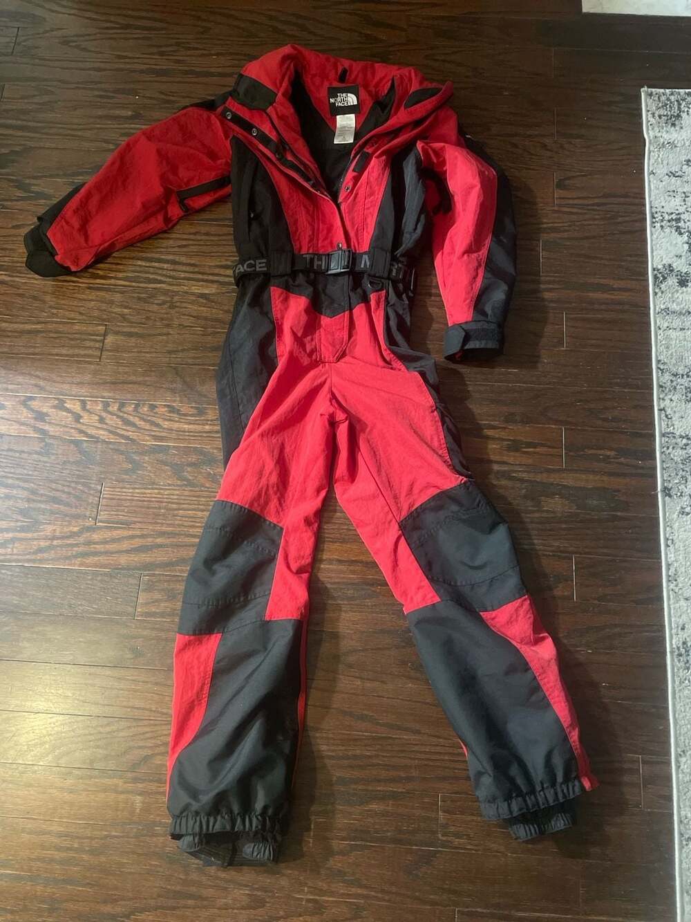 Vintage The North Face Extreme Light Red Black One-Piece Ski Suit Size 6